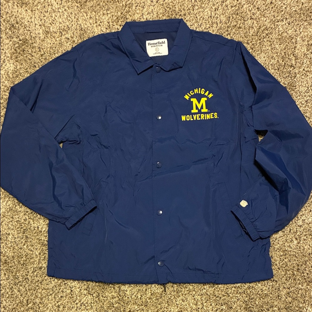 Blue Michigan Wolverines Windbreaker by